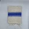 fouta_écrues+marine_1 Fouta artisanale écrues chinées
