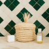 Boite en fibres végétales tressées - Artisanat Marocain