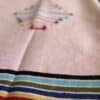 Plaid Tazra marocain 1x2 mètres rose motifs berbères