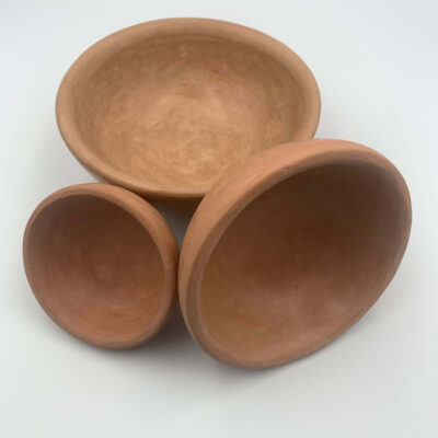 Coupelle céramique Tadelakt Beige Sable 3 dimensions - Kaneldéco