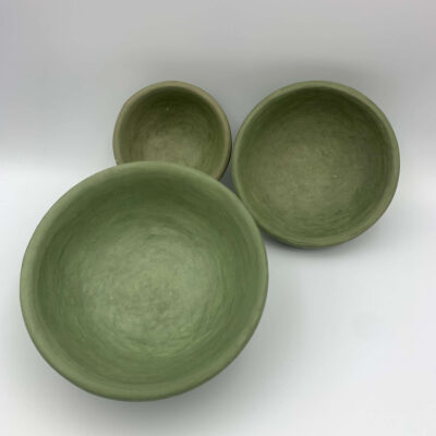 Coupelle céramique tadelakt vert sauge - artisanat marocain - Kanel Déco